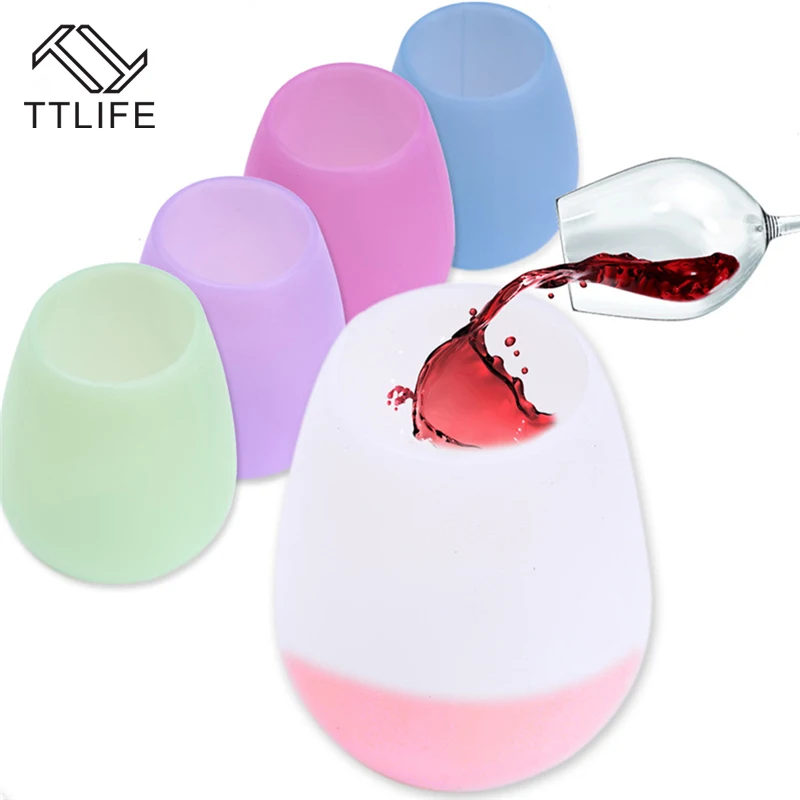 

TTLIFE Food Grade Silicone Water Cup Protable Coffee Tea Cup Beer Wine Drinkware Outdoor Travel Camping Cup