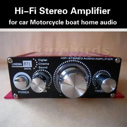 2 Channel Mini HiFi Audio Stereo Conputer Car Motorcycle