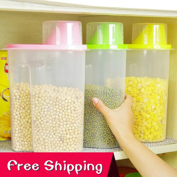 Extra Large Sealed Jar Food Container Cereals Plastic Box Storage Extra Large Sealed Jar Food Container Cereals Plastic Box Storage Tank Dry Cans 2