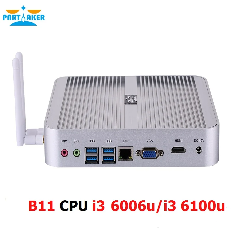 

SKYLAKE Core i3 6006U Mini PC Windows 10 Barebone 3Year Warranty Windows TV Box 4K HD Mini PC i3 6006U