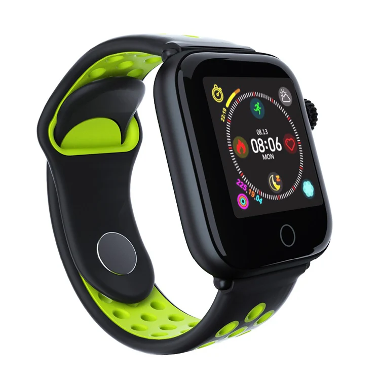 ESEED Z7 смарт-Браслет фитнес-трекер часы пульсометр smartwatch монитор IP68 водонепроницаемый шаг для apple Watch ios android - Цвет: Black-Green