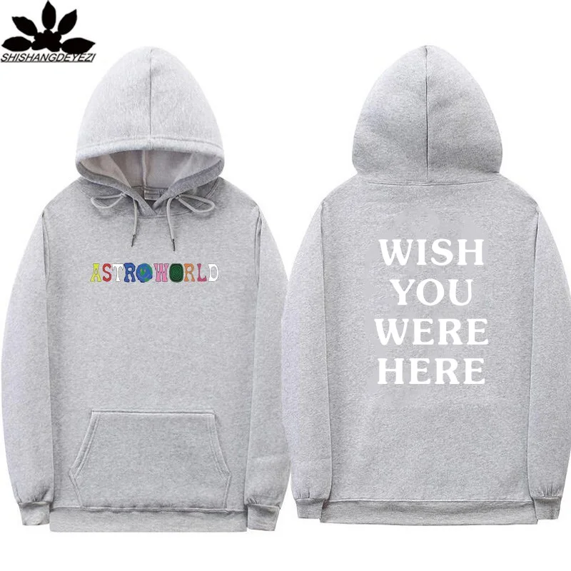 Astroworld Толстовки Черный Розовый цвет, хаки orange белый серый Трэвис Скотт Astroworld WISH YOU WERE HERE мужские и женские Толстовка и толстовка