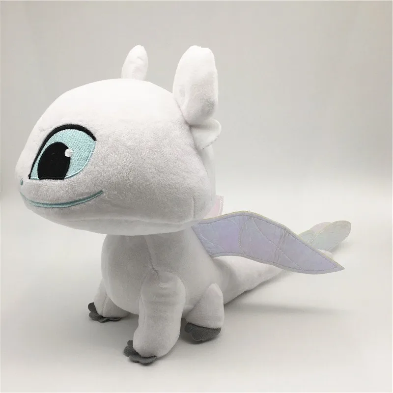 New How To Train Your Dragon 3 Plush Dolls Black Dragon Night Fury Toothless White Dragon Light Fury Peluche Toys Key Bag Pendants  (17)