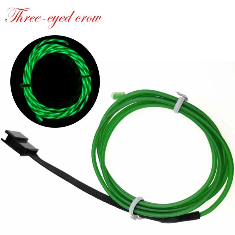 

1M 3M 5M 15FT EL chasing wire/EL glowing wire/EL running cable Led strip LED Lamp neon rope thread with Car Plug 12V DC 12V