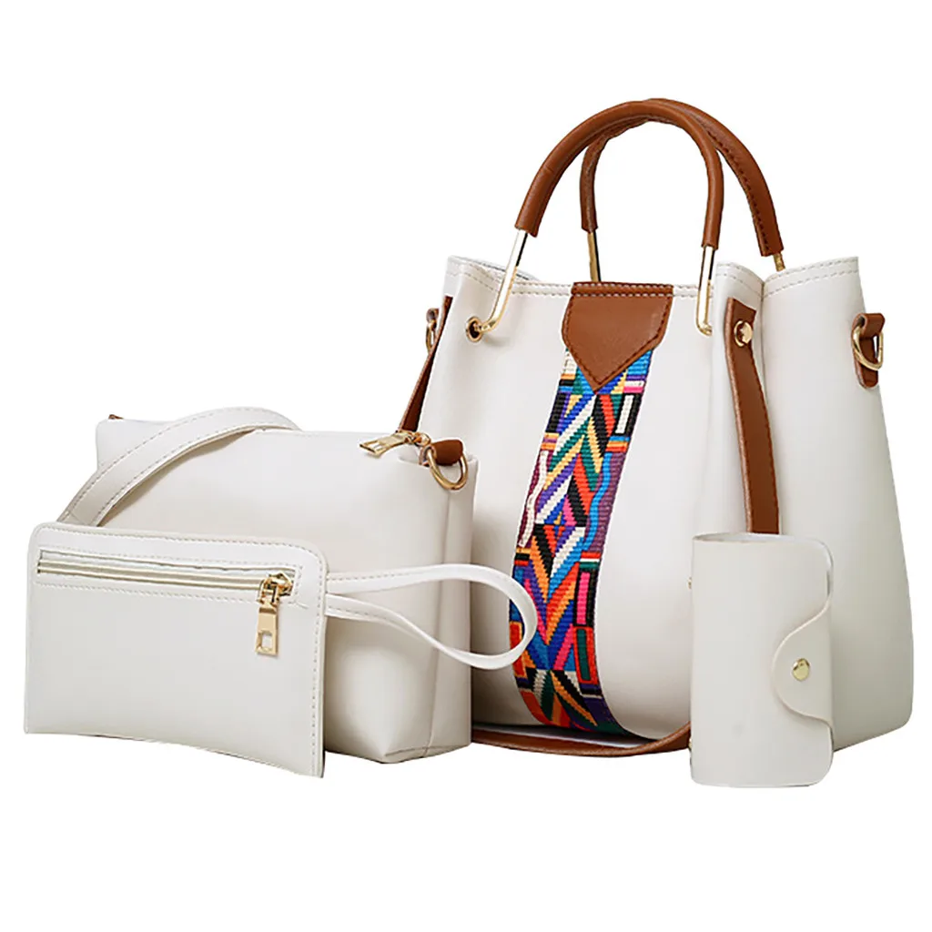 

MOLAVE Shoulder Bags 4Pcs Womens Printing Retro Pattern Shoulder Bag+Card Package luxury handbags Female Bags Designer 13.Apr.16