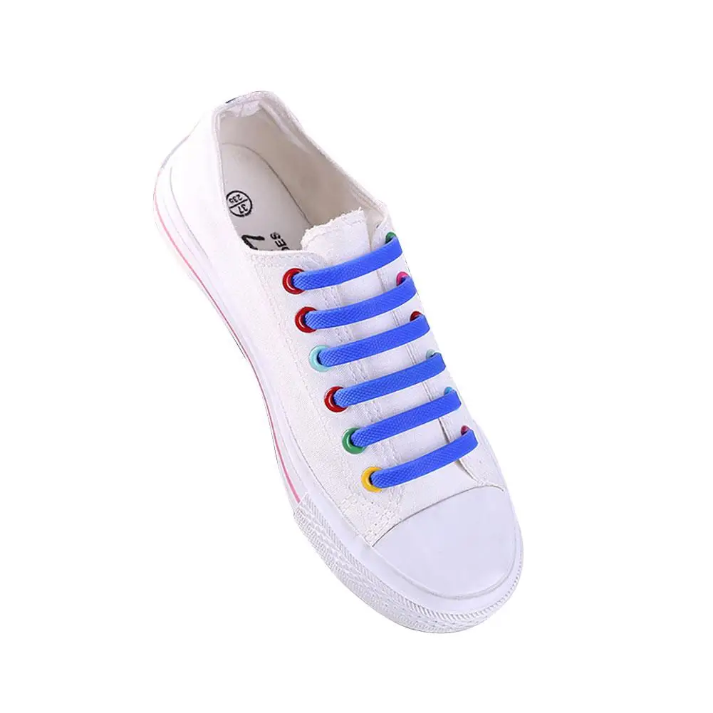 

Practical12Pcs/Set Fashion No Need to Tie Elastic Silicone Lazy Shoelace Shoes Decoration