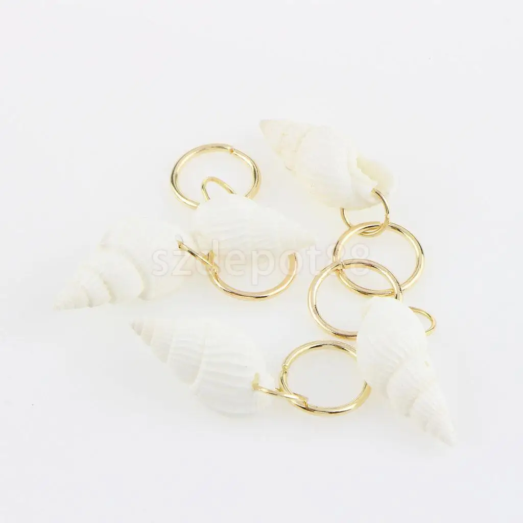 50pcs Hip Hop Hair Braid Rings Hair Loops Clips Bulk DIY Hair Accessories Headband - Star Leaf Shell Feather Snowflake Cross