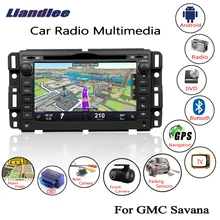Liandlee 2 din Android для GMC Savana 2007~ Автомобильный Радио CD dvd-плеер gps Navi навигационные карты камера OBD ТВ экран медиа