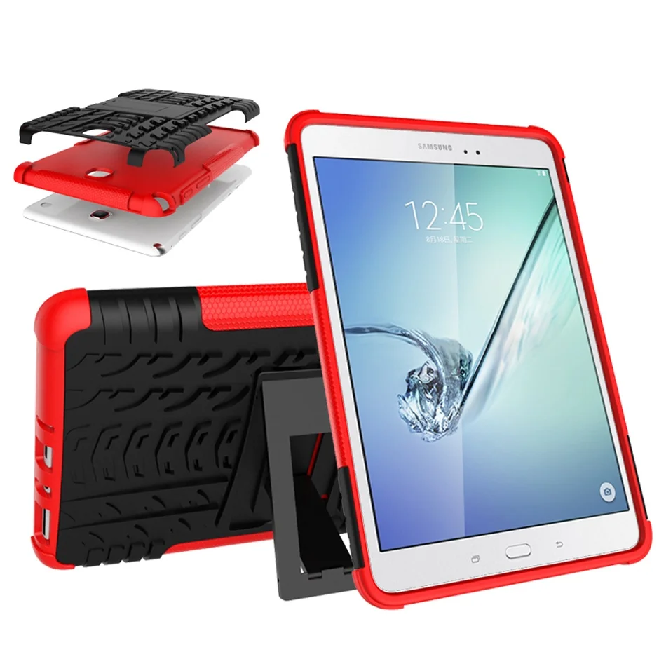 

Hybrid Armor Tablet Case for Samsung Galaxy Tab A 8.0 SM-T350 Kickstand Hard Back Cover with Flexible TPU Plastic Silicone Case