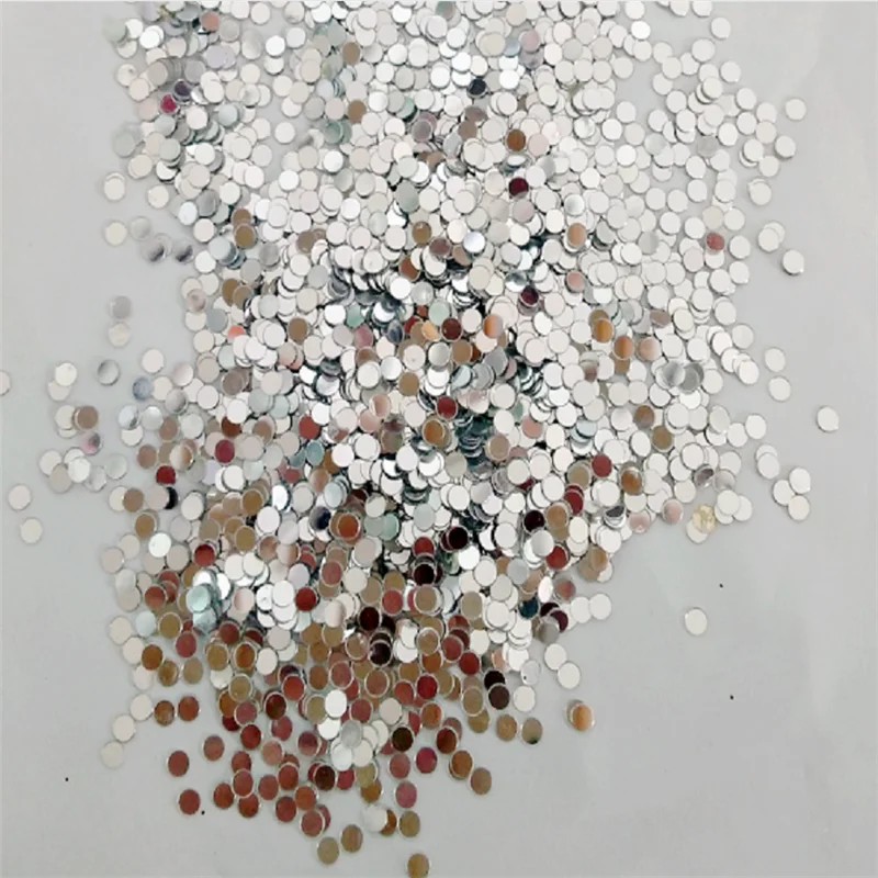 

2g/10g Nail glitter round metal texture gold and silver flashing powder thick bride