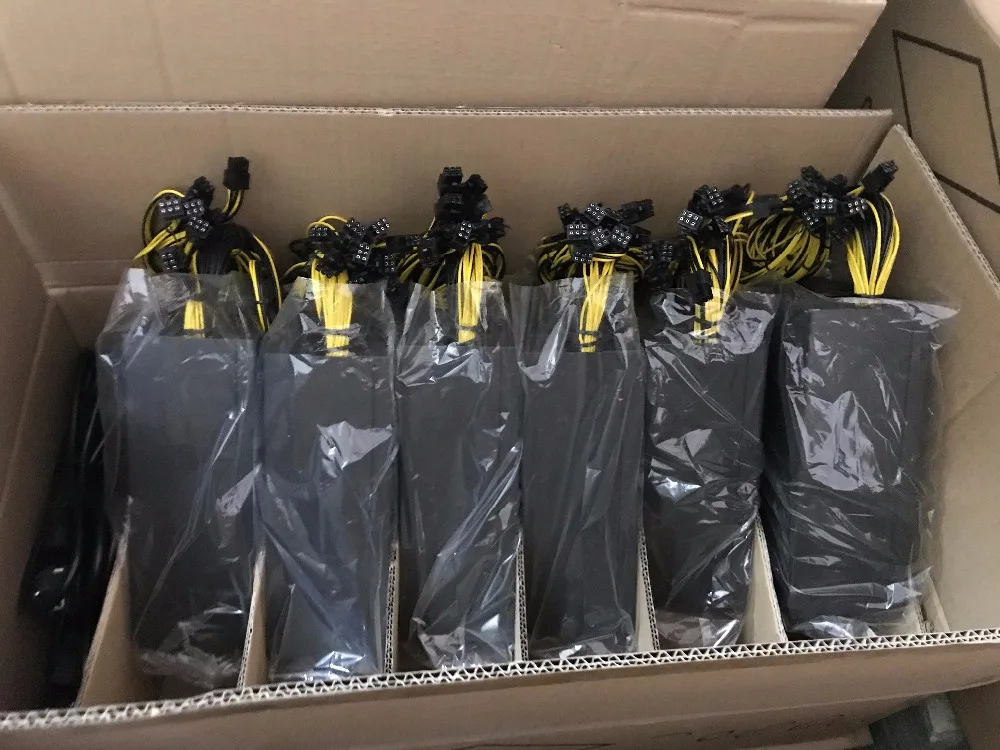 Спот! S7 S9 L3 + 12V 2000W PSU 6 шт BTC Шахтерская машина сервер майнинговая плата источник