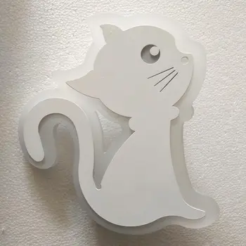

Modern Led Lamp Children Wall Light Bedroom Bedside Stair Sconce Cat Acrylic White Iron Indoor Home Lighting Fixtures 110-220V