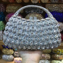 Женская сумка золотого/серебряного/шампанского/Красного/черного цвета, свадебные клатчи, роскошные вечерние клатчи с кристаллами и бриллиантами, модный кошелек с фиолетовыми камнями