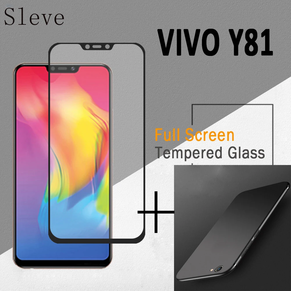 

Full Tempered Glass For Vivo Y81 Case Vivo Y81 6.22inch With Soft Matte Case Cover For Vivo Y81 Y 81 VivoY81 Protective Case