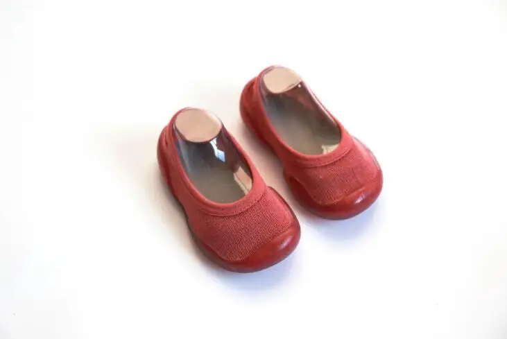 Детские мокасины для маленьких девочек; обувь для малышей; нескользящие носки с мягкой подошвой; носки-тапочки; носки для ног; 12 цветов; 6 размеров; tz04 - Цвет: hide powder