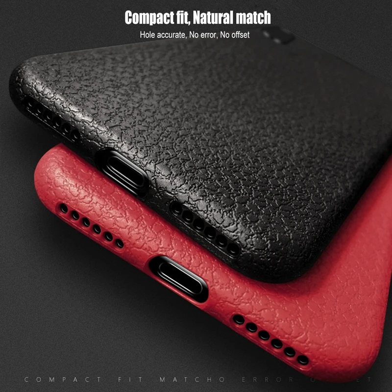 

For iPhone Xr Case Ultra Thin Leather PU Soft Phone Cases For iPhone 6 6s 7 8 Plus Xs Max X Cover Silicone Case For iPhoneX Capa