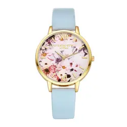 Lovesky 2017 зимний стиль 9 видов цветов платье подарок часы марки часов Для женщин наручные женские часы женский Наручные часы