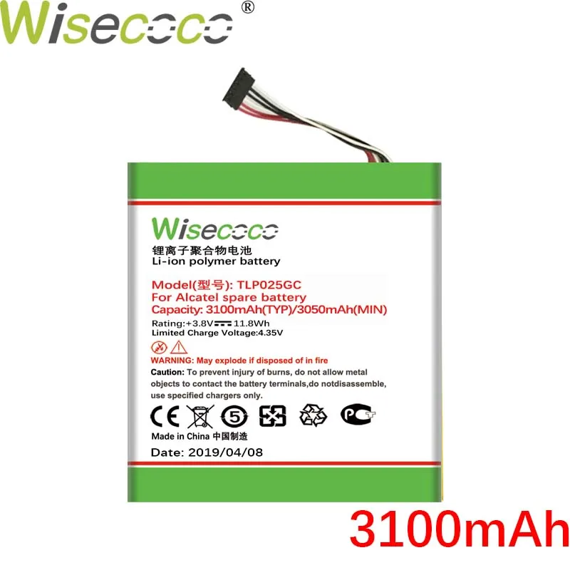 Wisecoco TLP024C1 TLP024CJ TLP024CC TLp029A1 TLp029AJ TLp025G2 TLp025GC TLp029A2 TLP029A2 S 3000mAh NEW Battery For ALCATEL 1 Wisecoco TLP024C1 TLP024CJ TLP024CC TLp029A1 TLp029AJ TLp025G2 TLp025GC TLp029A2 TLP029A2 S 3000mAh NEW Battery For ALCATEL 4