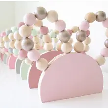 

New Ins Nordic Wooden Macaron Beads Rabbit ears Decoration Children 's Room Decorative Photography Gift For Kids