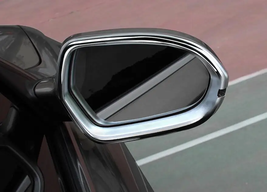 

2Pcs Car styling for Audi A6L 2012-2016 ABS rearview mirror frame abs chrome door mirror cover trim accessories auto sticker