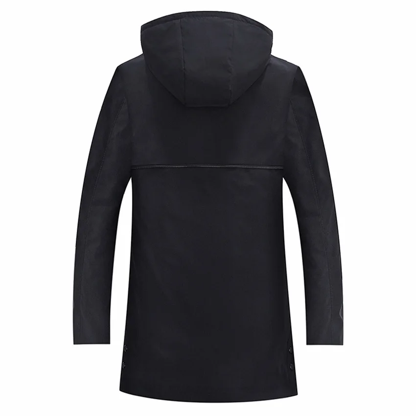Jeunesse Automne Coupe Longue 2018 Capuchon Éclair Hiver Style Décontractée bleu Hommes Noir Fermeture Tranchée À De Nouveau D'affaires vent Manteaux X8q8wd