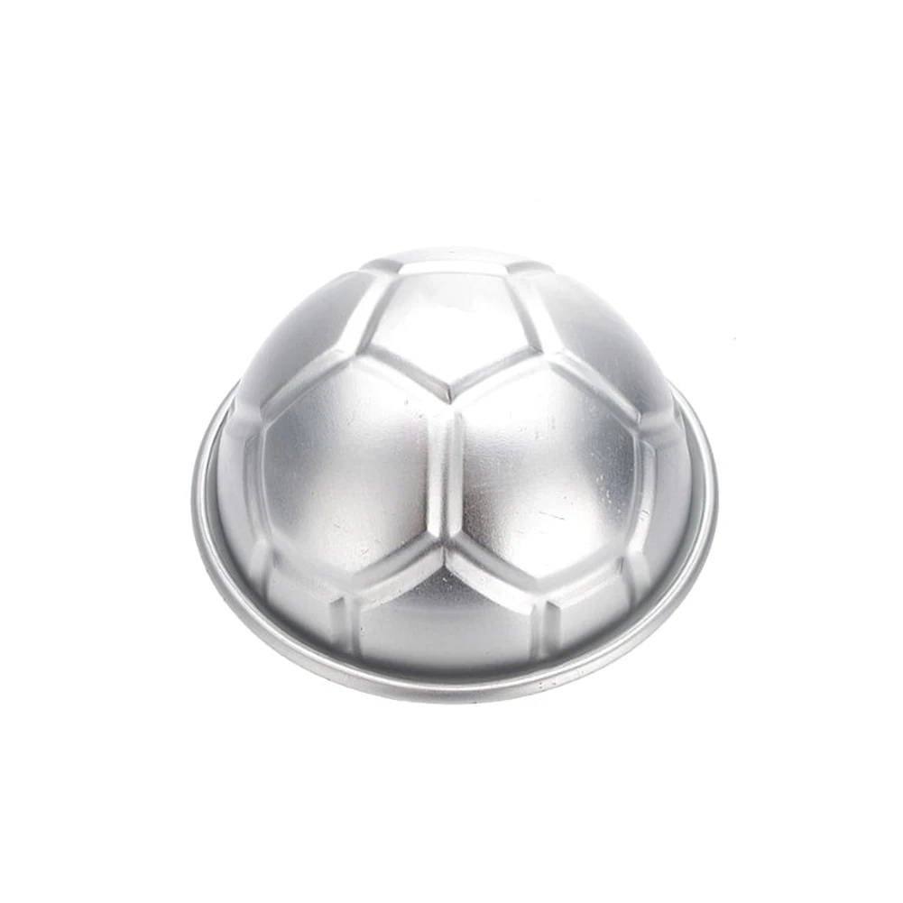 

Cake Mold Maker 3D Half Round Ball Shaped Football Soccer Cake Mold Thickening Aluminum Alloy Mould Birthday Baking Pan Colorful