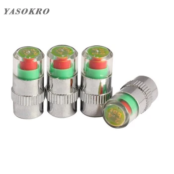 

4PCS/lot 2.4 Bar 34PSI Car Auto Tire Pressure Monitor Valve Stem Caps Sensor Indicator Eye Alert Diagnostic Tools Kit