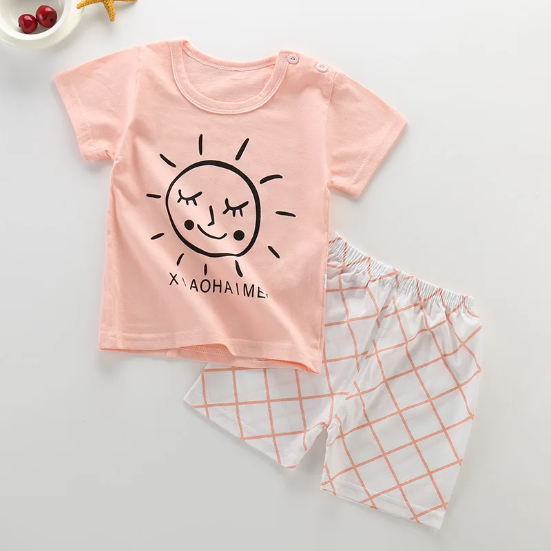 

Popular Cartoon Pattern Baby Boy Clothing Outfits Baby Girl New Style Clothing Sets