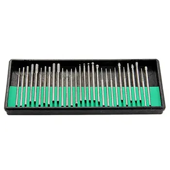 

NFLC Kit 30 Punte Drill Trapana Fresa 3/32" per Manicure Pedicure Nail Art