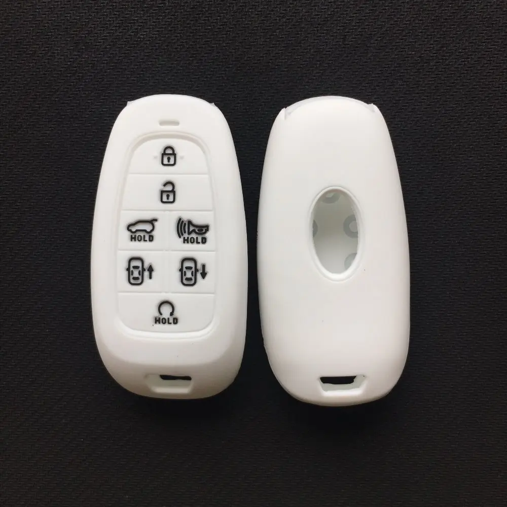 Силиконовый для ключа автомобиля чехол 7 чехол для ключей с кнопками для hyundai Sonata Smart Nexo 95440-M5000 пульт дистанционного управления силиконовый чехол для ключей