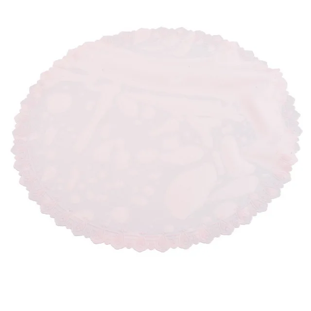 Plastic Food Sealing Cover bowl Plates Lid Microwave heating oilproof cover Kitchen dishware Dustproof Wrap Cap Lids - Color: pink diameter22.5cm