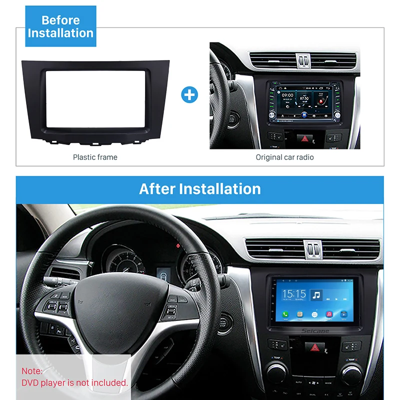 Seicane Double Din Car Radio Frame Fascia For Suzuki Kizashi No Gap Oem Style Stereo Audio Indash Mount Kit Refitting Panel Fascias Aliexpress