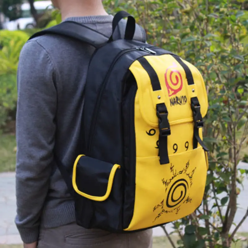 Anime NARUTO Kuramakyuubi Uzumaki Backpack Leather Satchel Schoolbag