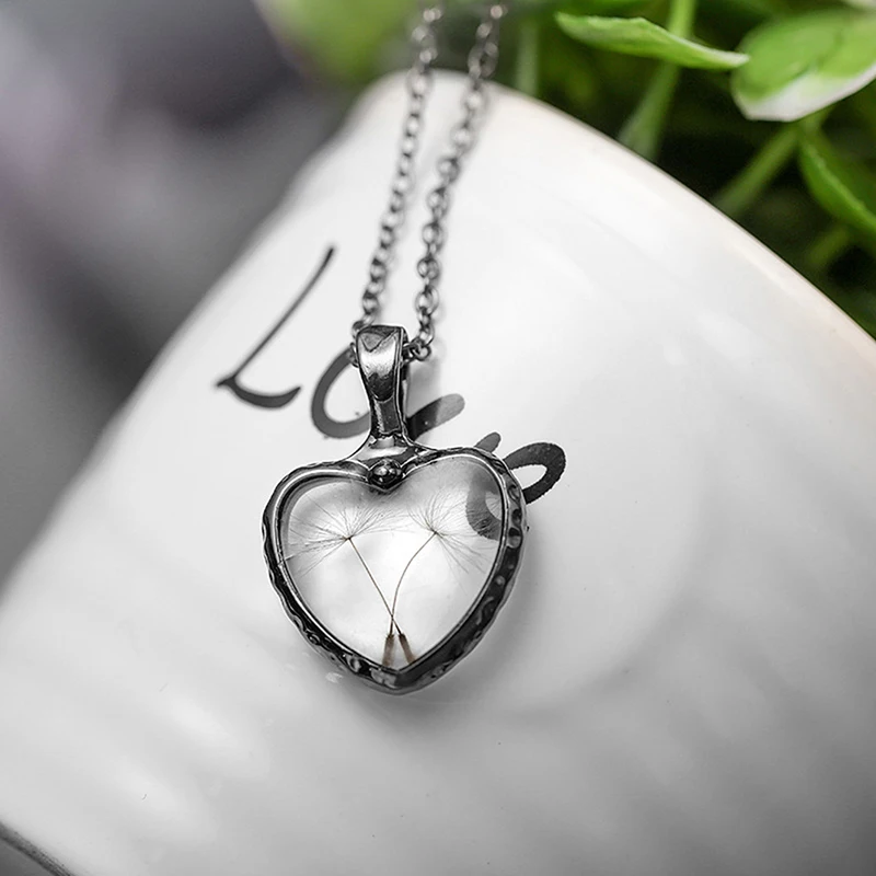 Picture Color Thanksgiving Fashion New Natural Dandelion Dried Flower Pendant Necklace Fresh Plant Jewelry | Украшения и