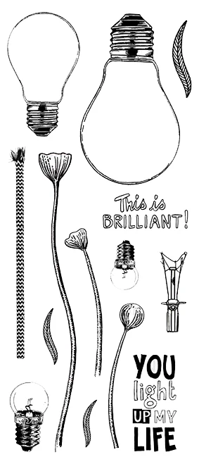 

Light bulb Transparent Clear Silicone Stamp/Seal for DIY scrapbooking/photo album Decorative clear stamp A1119