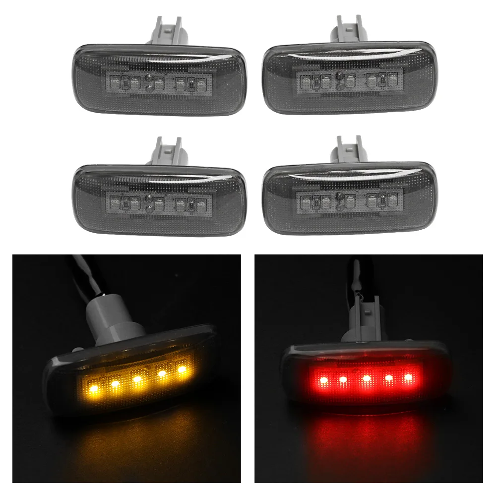 5 LEDs Dually Cab Bed Fender LED Side Marker Lights For 2010 2017 Dodge
