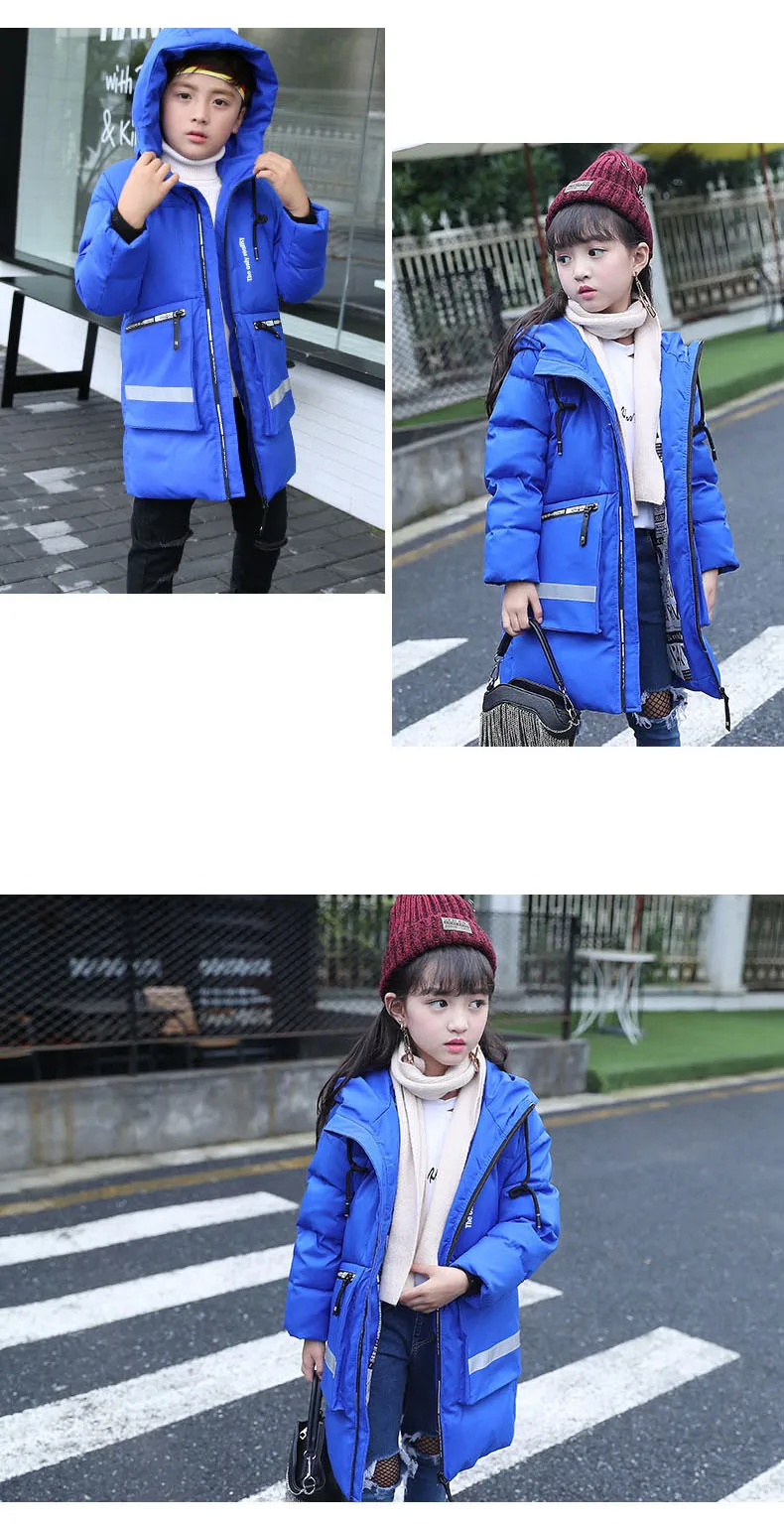 2017 High Quality Hooded Thick Boys Winter Down Coats For Kids Big Pocket Jackets Girls Clothes Children Tops Outerwear Clothing (4)
