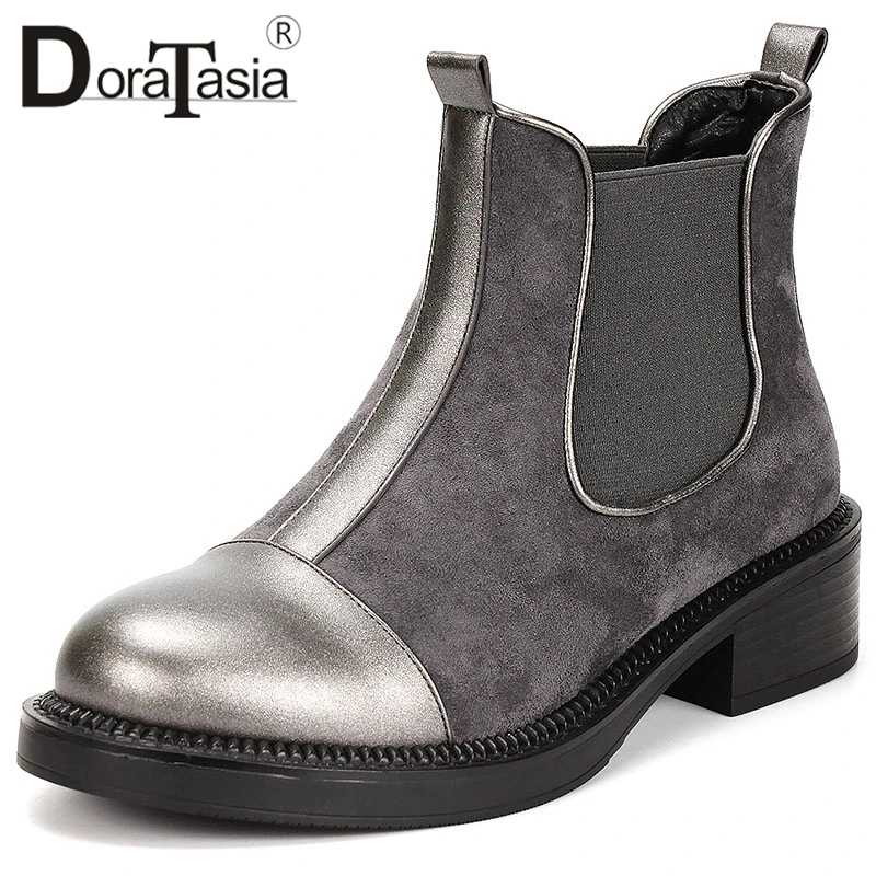 

DORATASIA 2019 New Fashion Dropship Large Size 35-41 Heels Shoes Woman Boots Female Hot Sale Elastic Band Boots Woman Shoes