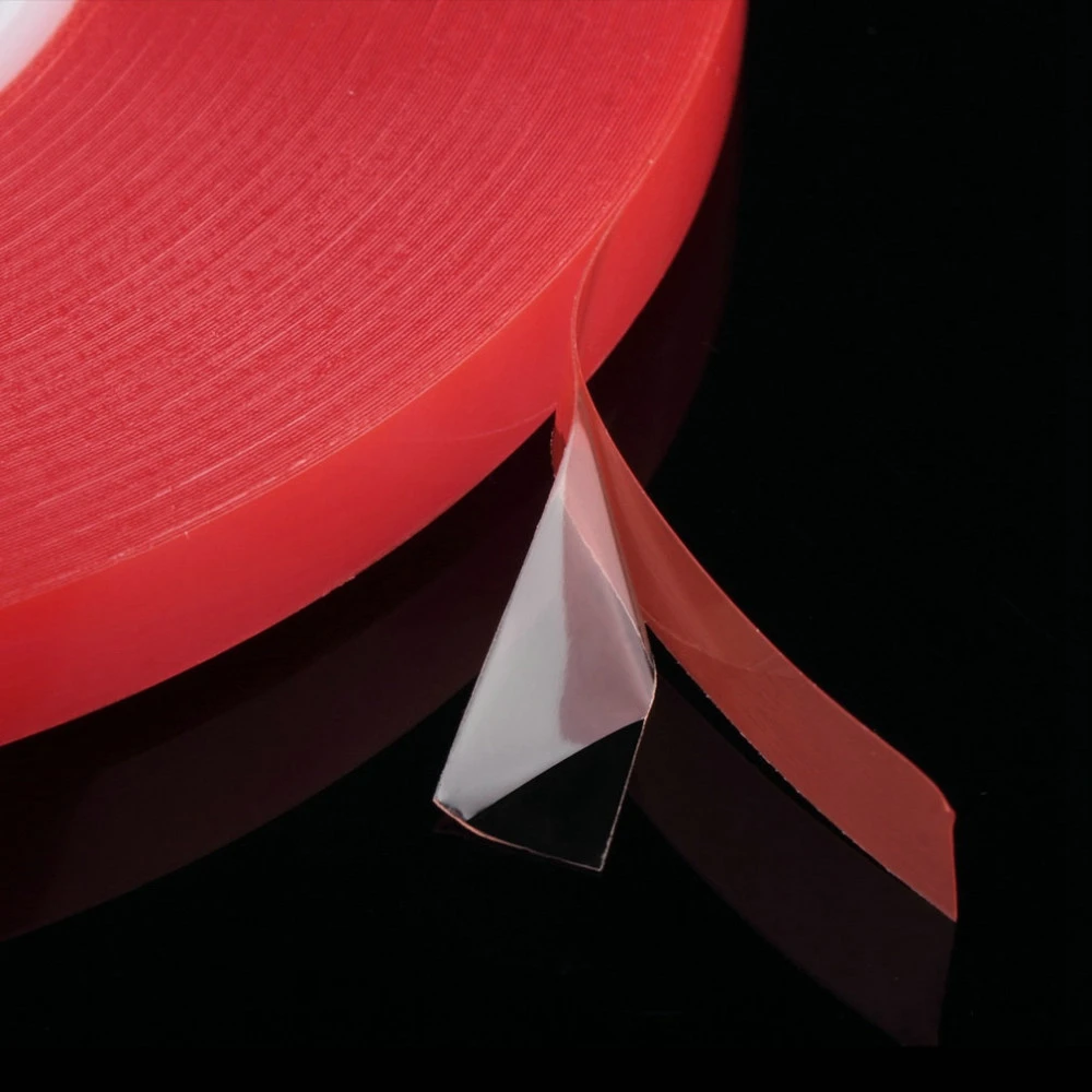 5mm x 25m Double Sided Clear Tape Heat Resistant Red Double sided