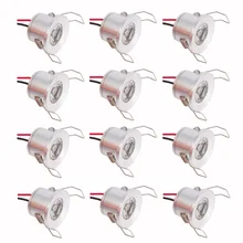 12 упак. мини светодио дный встраиваемый светильник под кабинет пятно лампа с трансформатором серебристый Spotlight мини свет для Дисплей 85- 265 В
