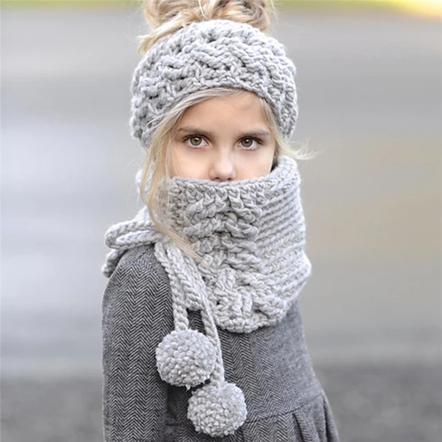 Somprero para niños bebé para niña Niño de punto hecho a mano bufandas sombrero tmall otoño niños sombreros orejas apoyos T # _ - AliExpress Mobile