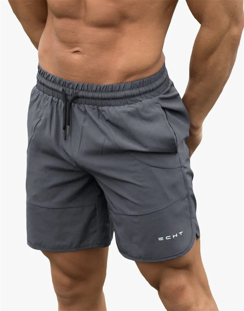Мужские шорты для бега, фитнеса, бега, дышащие, спортивные, баскетбольные шорты, для спортзала, Кроссфит, футбольные шорты, мужские пляжные шорты, спортивная одежда - Цвет: Dark Gray