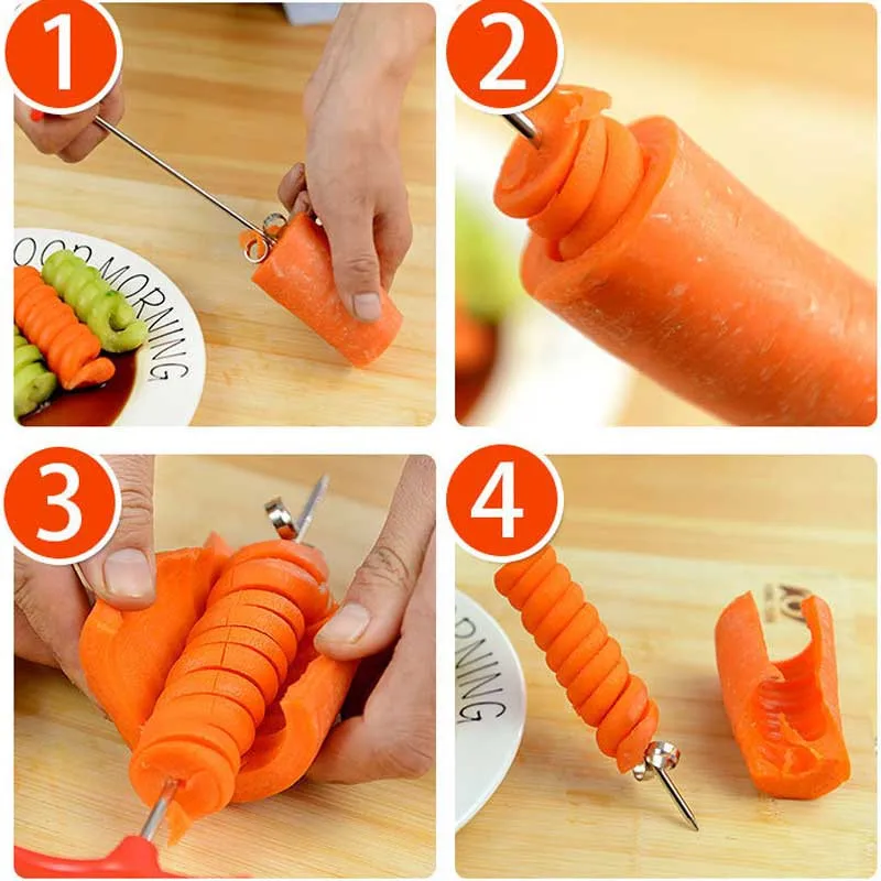 Струменти Rullo A Spirale Affettatrice Manuale Ravanello Patata di Verdure A Spirale Cutter Accessori Per la Cucina Frutta Strum