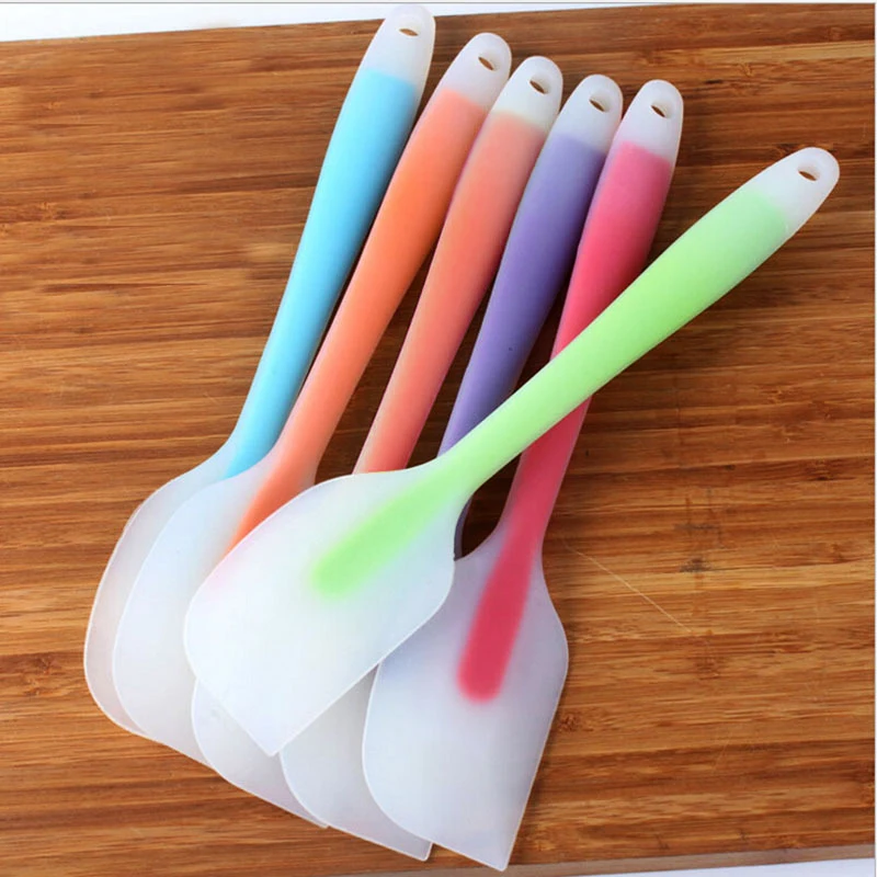 

1PC FDA Approved Silicone Pastry Spatula Cake Cream Butter 28cm Silicon Spatula Scraper Cooking Cake Kitchenware 5 Colors CA