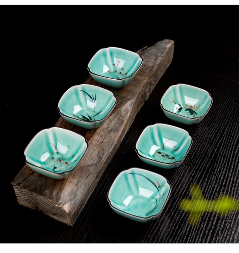 Китайская чайная чашка из селадона набор фарфоровая чайная посуда керамический чайный набор кунг-фу керамическая чашка для любителей чая Китайский подарок