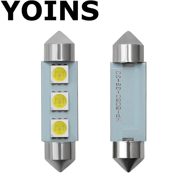 36 мм 12 В C5W 3 SMD 5050 светодио дный лампы холодный белый гирлянда Интерьер купола Авто светодио дный автомобиля лампы Парковка свет 36/39/41 мм 4 шт./лот