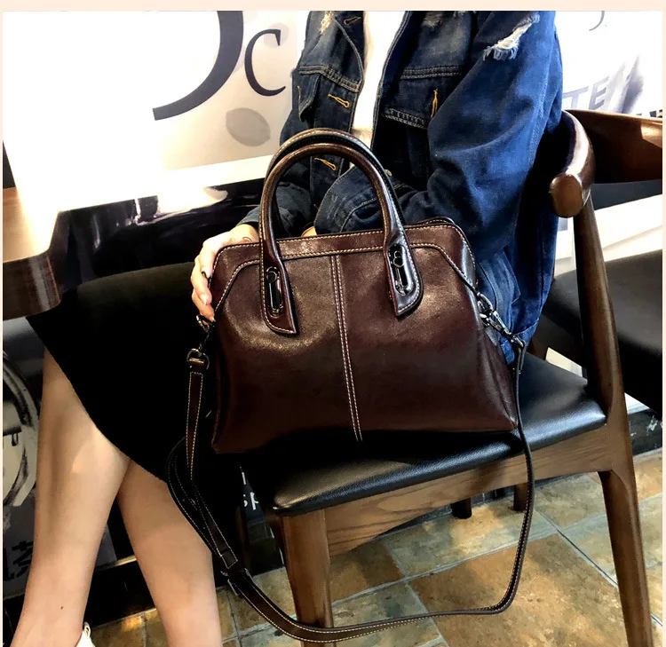 Винтажные бизнес сумки из натуральной кожи, роскошные сумки через плечо для женщин, дизайнерская женская сумка через плечо
