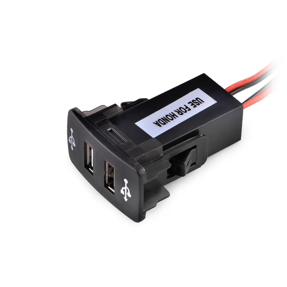 12V 2.1A Dual USB Port Power Socket Mobile GPS Car Charger with Blue