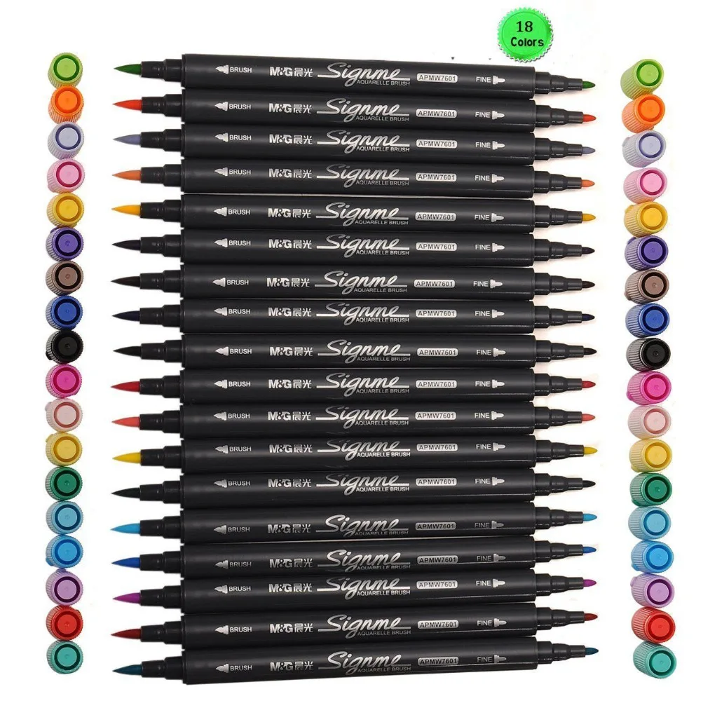 

12/18/24 Color Art Brush Markers Artist Dual Headed Watercolor Marker Pen Double Tips Sketch Art Marker Sets for school supplies