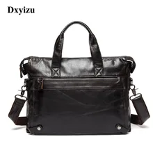 Dxyzu сумка из натуральной кожи деловые мужские сумки сумка-портфель для ноутбука сумка через плечо; сумка мужская сумка-мессенджер 9103